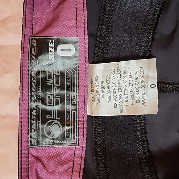 Liquid Force Performer 4 Way Stretch Boardshorts, Black, Purple, Size 0 - Picture 5 of 5